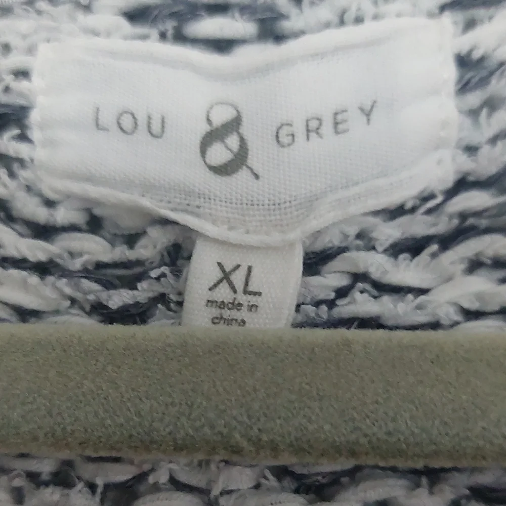 Lou & Grey Marled Black and White Sweater - Picture 2 of 5